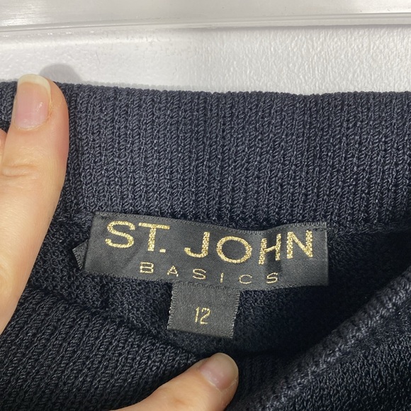 Saint John Basics Classic Black Skirt size 12 - Picture 4 of 10